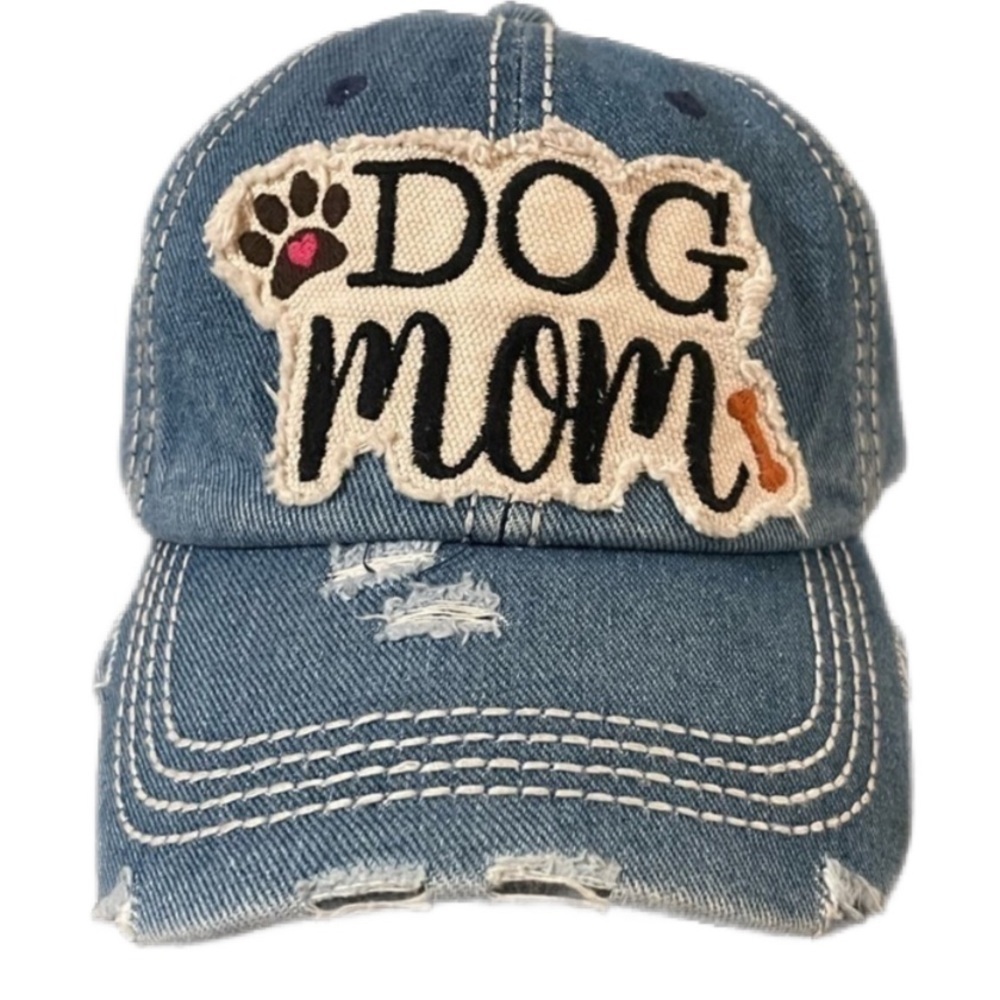 WASHED VINTAGE BALLCAP denim Dog Mom Denim Cap
